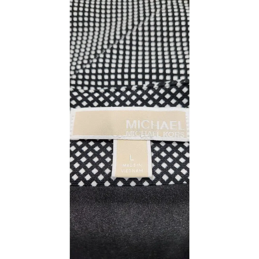 Michael Kors NWT Womens Black White Polka Dot Lined Skirt Sz L - Picture 8 of 10